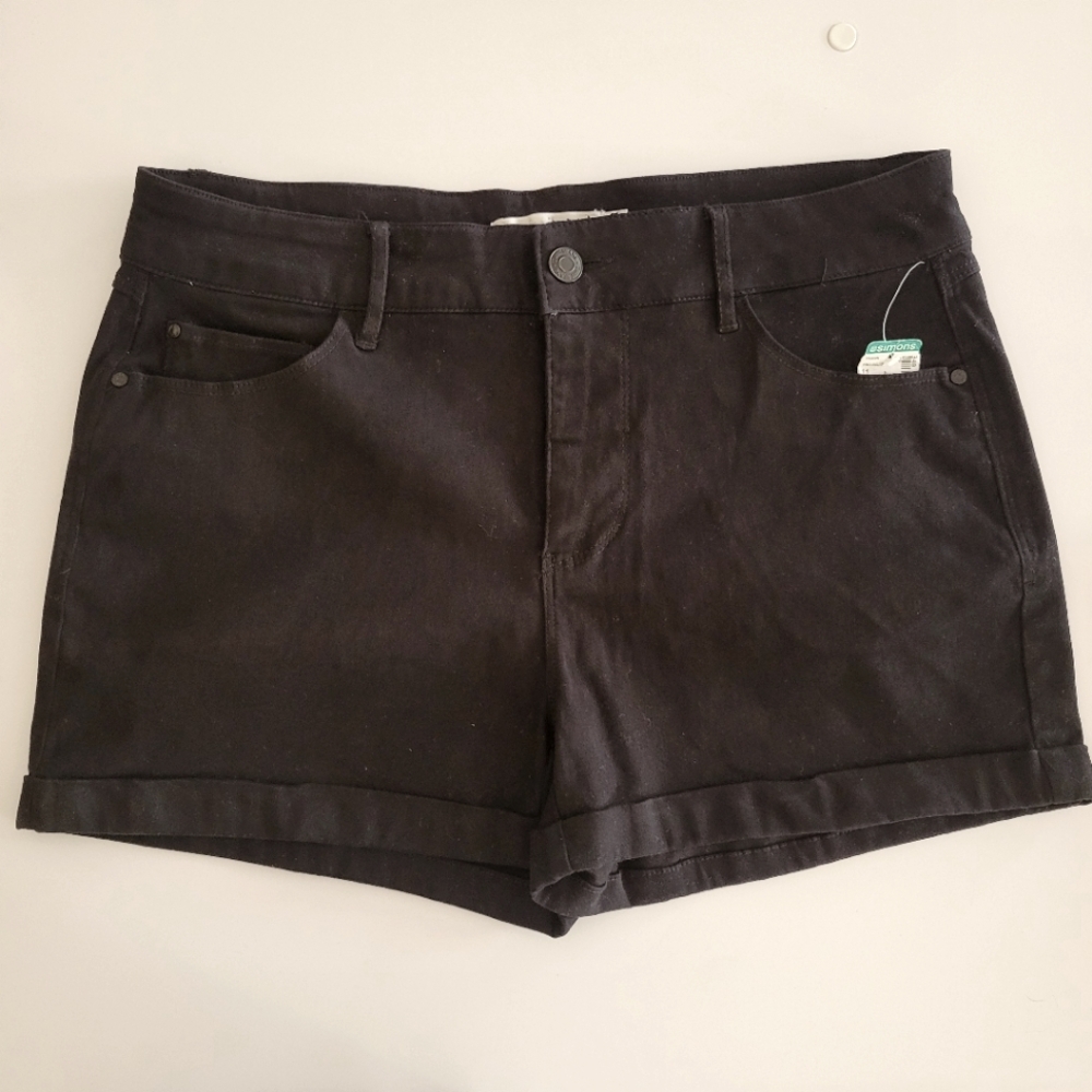 NWT Twik Simons Black Women's Soft Denim Shorts